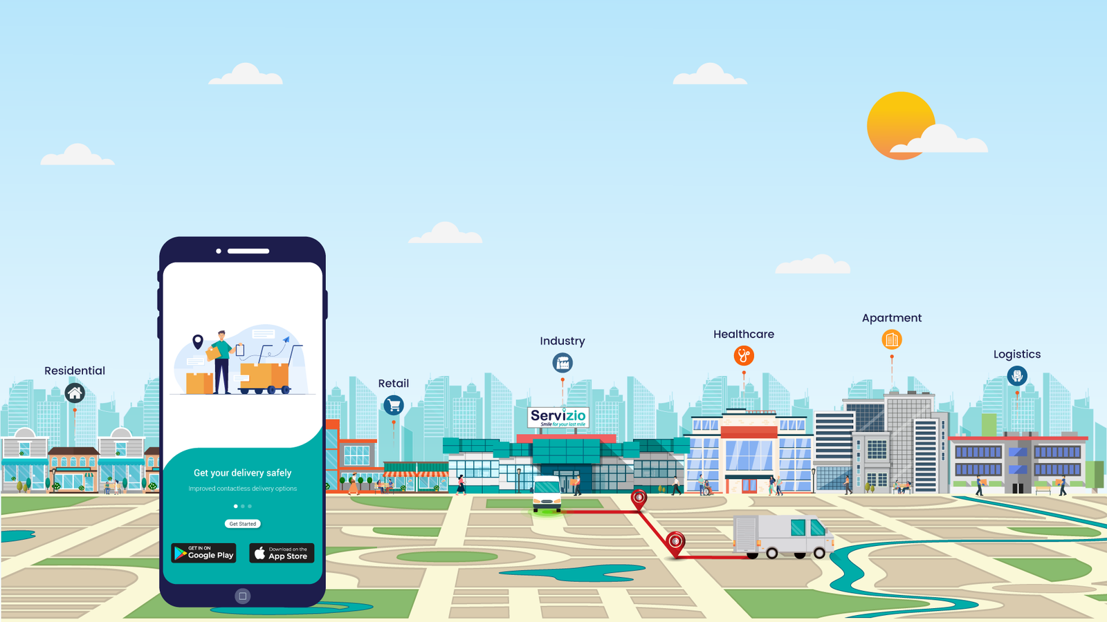 Efficient delivery solutions for food, healthcare, and other industries